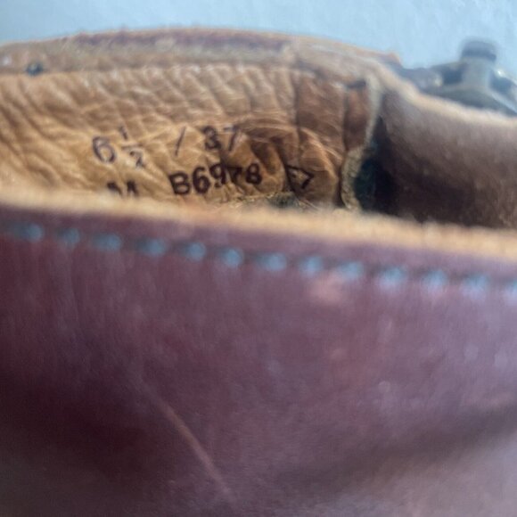 Women's Size 6.5M Born Lace Up Combat Trooper Boots Brown Side Zip Leather - Picture 13 of 13